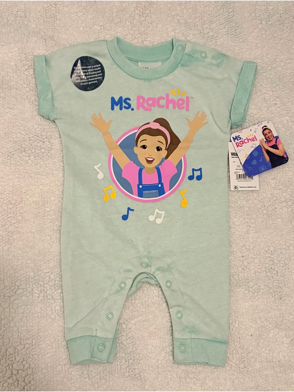 Rachel Mint Green Baby One-Piece Romper (0/3 months)